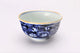 JAPANESE ARITA WARE DARK KARAKUSA TEA CUP (LARGE) FACET-CUT / FUKUSEN KILN