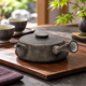 ARITA WARE “MOON SURFACE” SHINOGI FLAT TEAPOT / RISO KILN