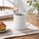 ARITA WARE WHITE PORCELAIN FINE-STRIPED MUG / RISO KILN