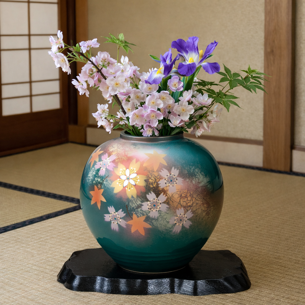 KUTANI JAPANESE FLOWER VASE HANA-MAI