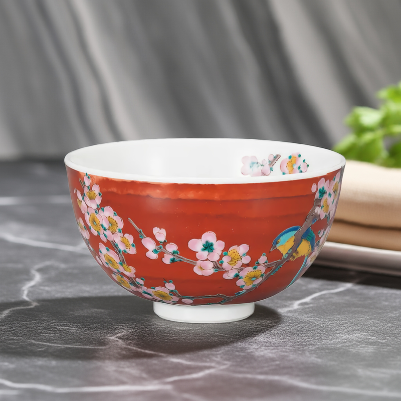 JAPANESE KUTANI SINGLE RICE BOWL PLUM