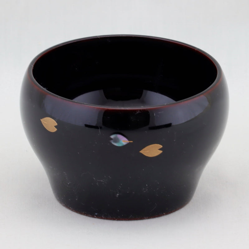 WAJIMA LACQUERWARE GUINOMI TAME-NURI SAKURA MAKI-E