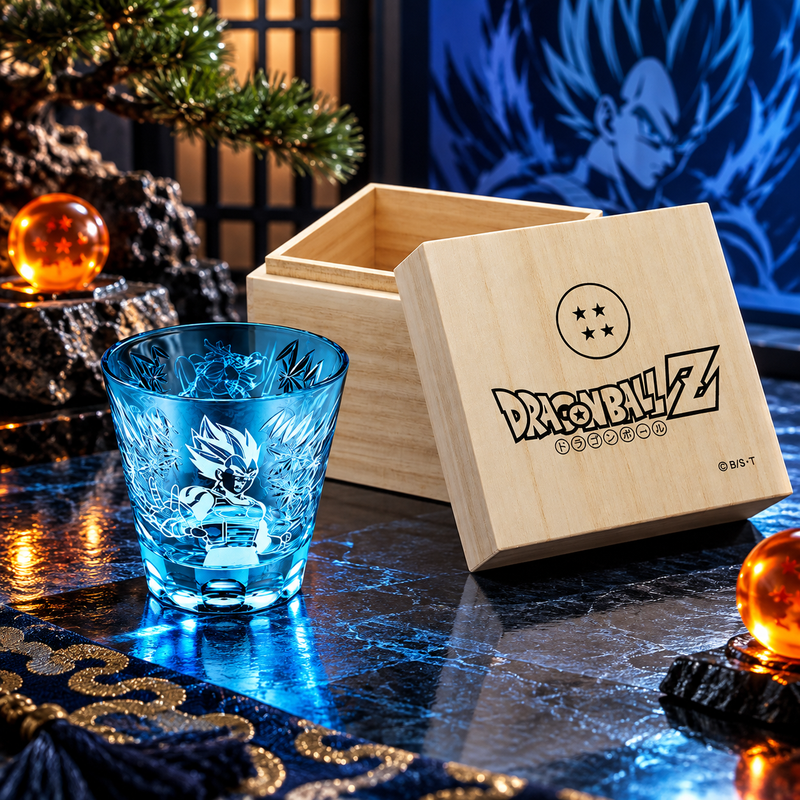 EDO KIRIKO DRAGON BALL Z GLASS SET | JAPANESE CUT GLASS
