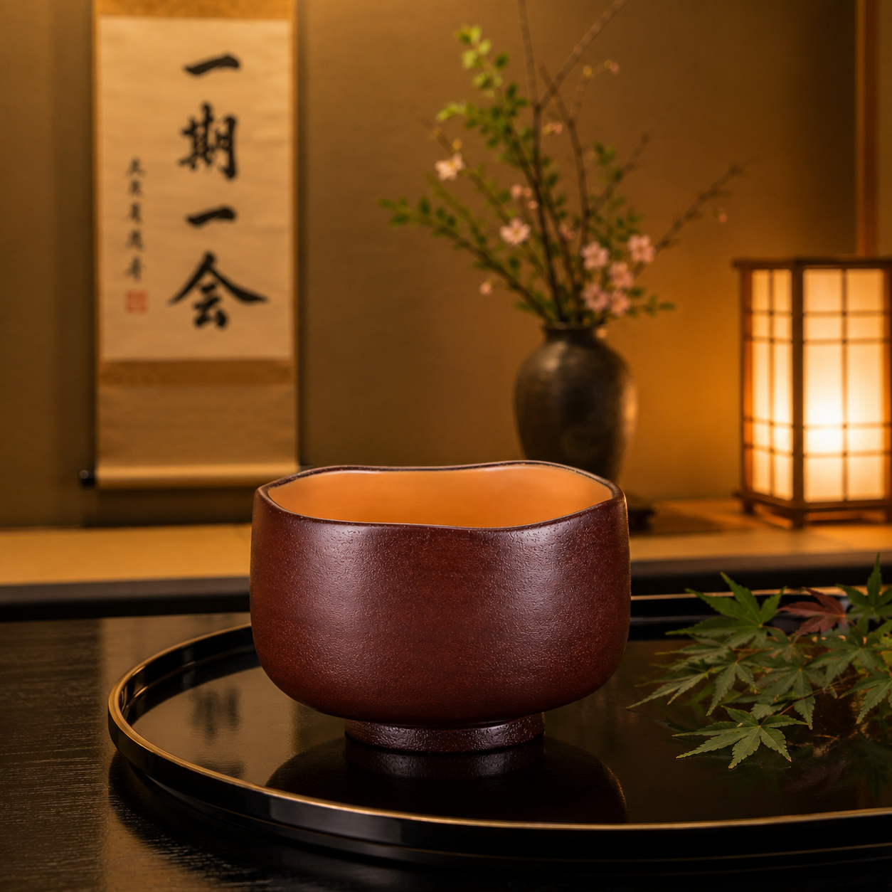WAJIMA LACQUERWARE MATCHA BOWL - DAKKAN SHITSU DESIGN, JAPANESE TEA CEREMONY CHAWAN