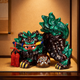 JAPANESE KUTANI PORCELAIN SHISHI (GUARDIAN LION) WITH SACRED SWORD – COCHI-STYLE GLAZE