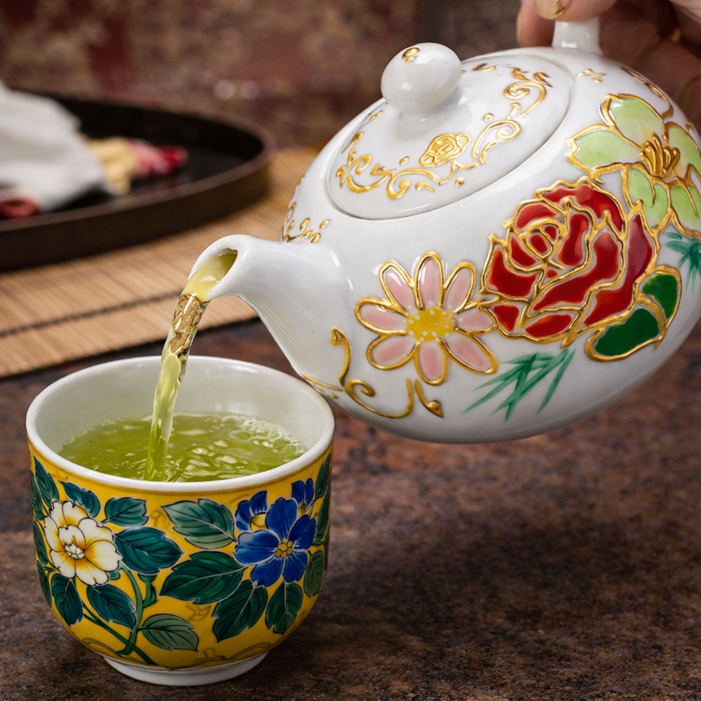 JAPAN KUTANI TEA POT HANAMATOI/SHIHO AIKAWA