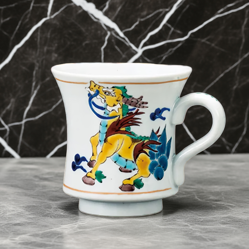 KUTANI WARE MUG CUP GIRAFFE /YASUSHI YAMACHIKA