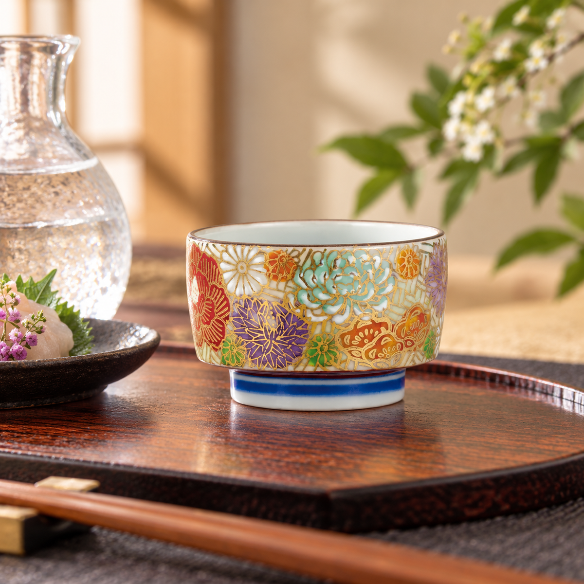 KUTANI WARE GUINOMI HANAZUME