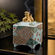 KUTANI WARE INCENSE BURNER – NINSEI-STYLE “WARITORI KARAKUSA KOMON