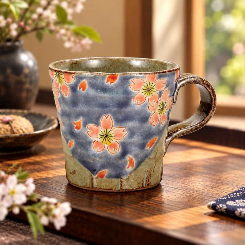 KUTANI WARE MUG SAKURA / KINUYO OKADA