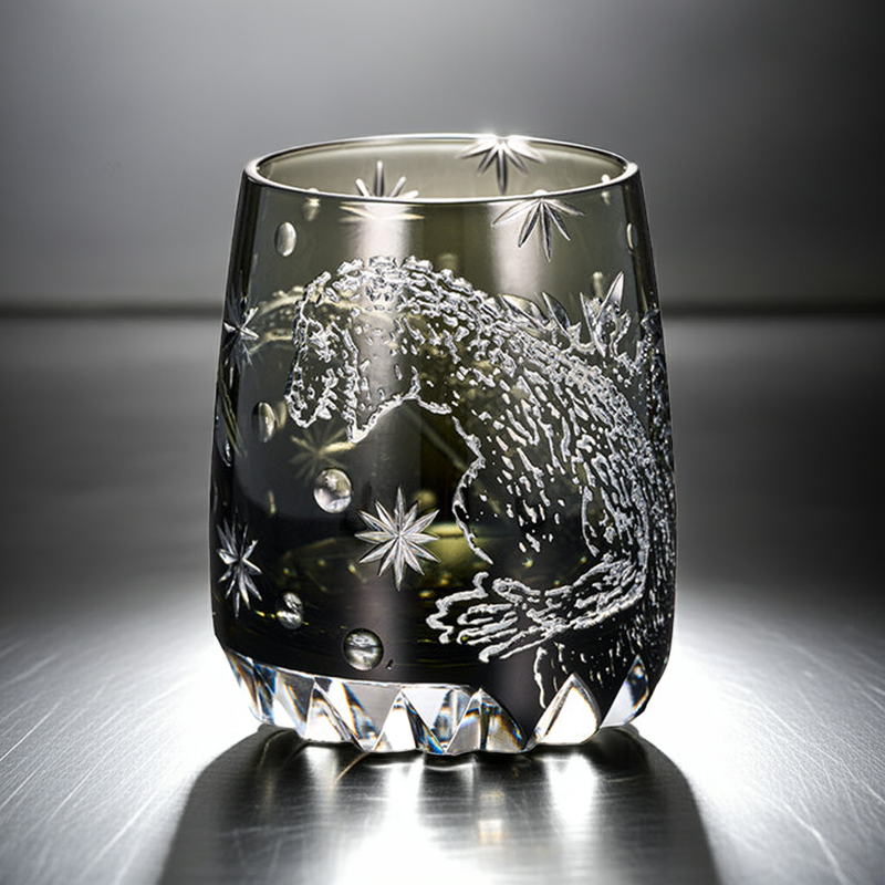 GODZILLA 70TH ANNIVERSARY EDO KIRIKO GLASS – JAPANESE CUT GLASS COLLABORATION LIMITED EDITION