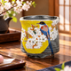 KUTANI WARE BIRD AMONG MOUNTAIN CHERRY BLOSSOMS / YOSHIDAYA STYLE