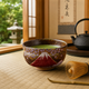 KUTANI WARE MATCHA BOWL  GOLDEN CLOUDS, SAKURA & MT. FUJI’ BY YOSHINORI FUKUDA