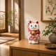 KUTANI WARE MANEKI NEKO PINK GLAZE WITH SAKURA (CHERRY BLOSSOM)