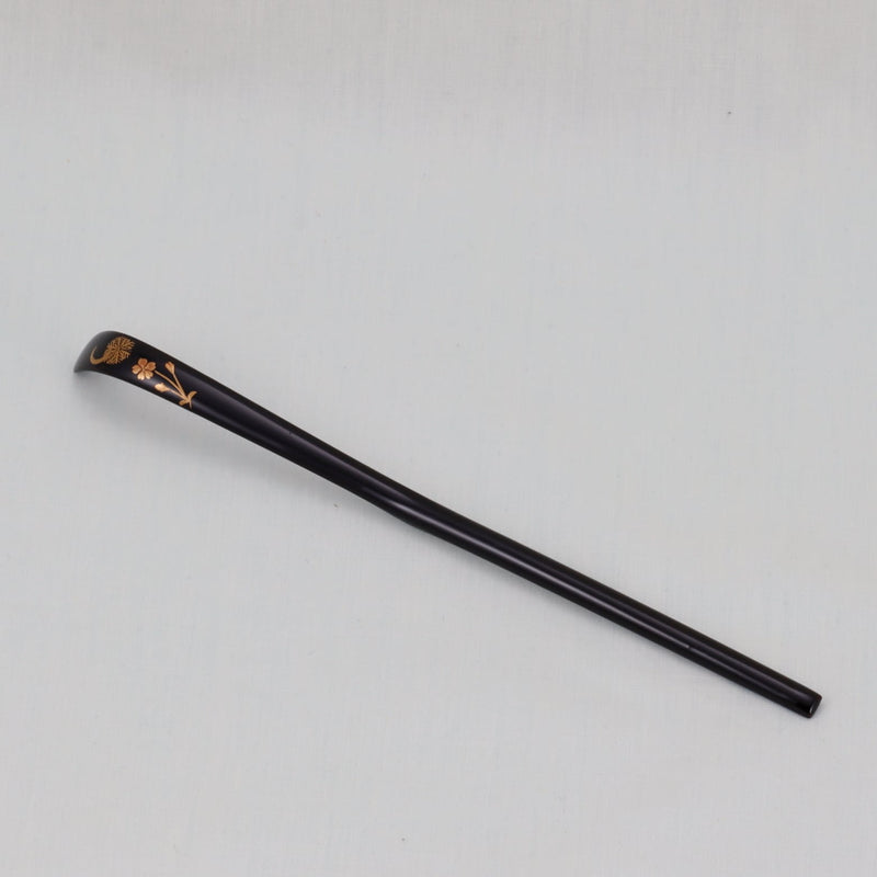 WAJIMA LACQUERWARE CHASHAKU SETSUGEKKA MAKIE DESIGN, TRADITIONAL JAPANESE TEA CEREMONY SPOON