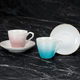 KUTANI WARE PAIR COFFEE CUPS – SILVER GLAZE (GIFT BOX INCLUDED)