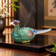 KUTANI WARE PHEASANT INCENSE BURNER NINSEI STYLE