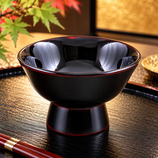 WAJIMA LACQUERWARE GUINOMI TAME-NURI KAWAFUGU MAKI-E
