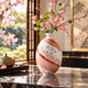 <LIMITED EDITION> KUTANI WARE  FLOWER VASE – “SAKURA MAI” (DANCING CHERRY BLOSSOMS) / BUZAN FUKUSHIMA