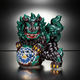 JAPANESE KUTANI PORCELAIN STANDING GUARDIAN LION – COCHI-STYLE GLAZE