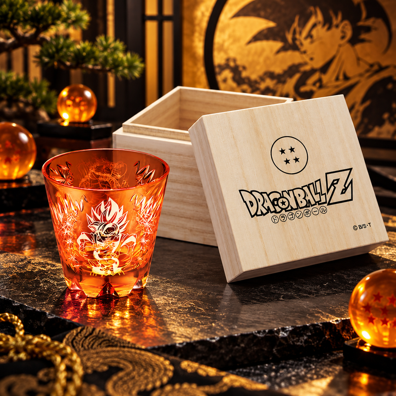 EDO KIRIKO DRAGON BALL Z GLASS SET | JAPANESE CUT GLASS