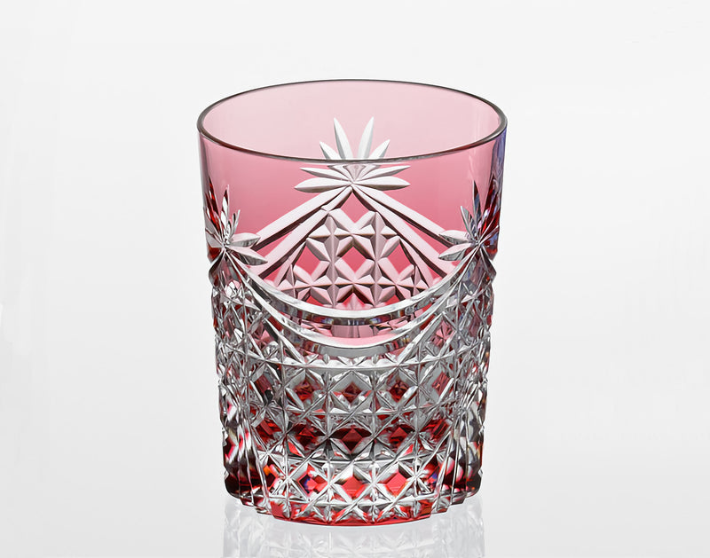 WHISKEY GLASS, EDO KIRIKO “DRAPE & TETRAGONAL BASKET WEAVE”