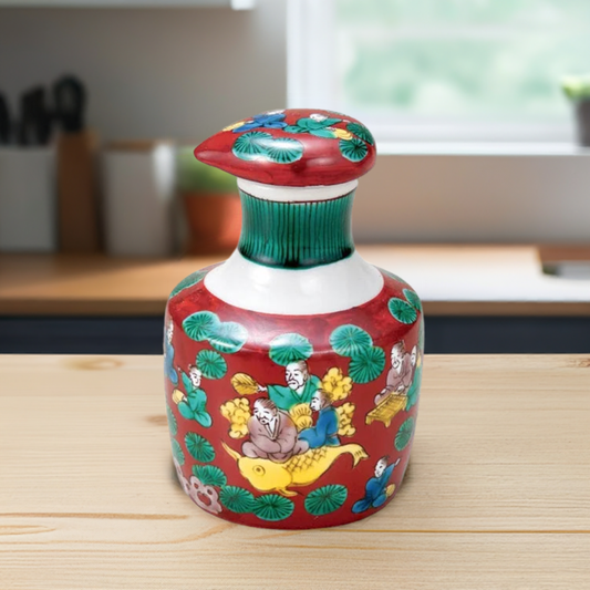 KUTANI WARE SOY SAUCE DISPENSER (LARGE) - MOKUBEI DESIGN/BIZAN KILN