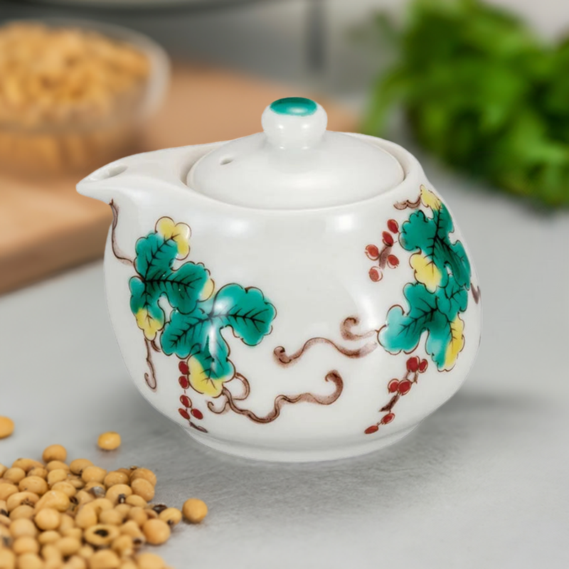 KUTANI WARE SOY SAUCE DISPENSER NOBUDOU DESIGN SOUKYUU KILN JAPANESE CERAMIC SAUCE CONTAINER