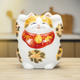 KUTANI WARE LUCKY CAT (RYOTE MANEKI NEKO) KINSAI