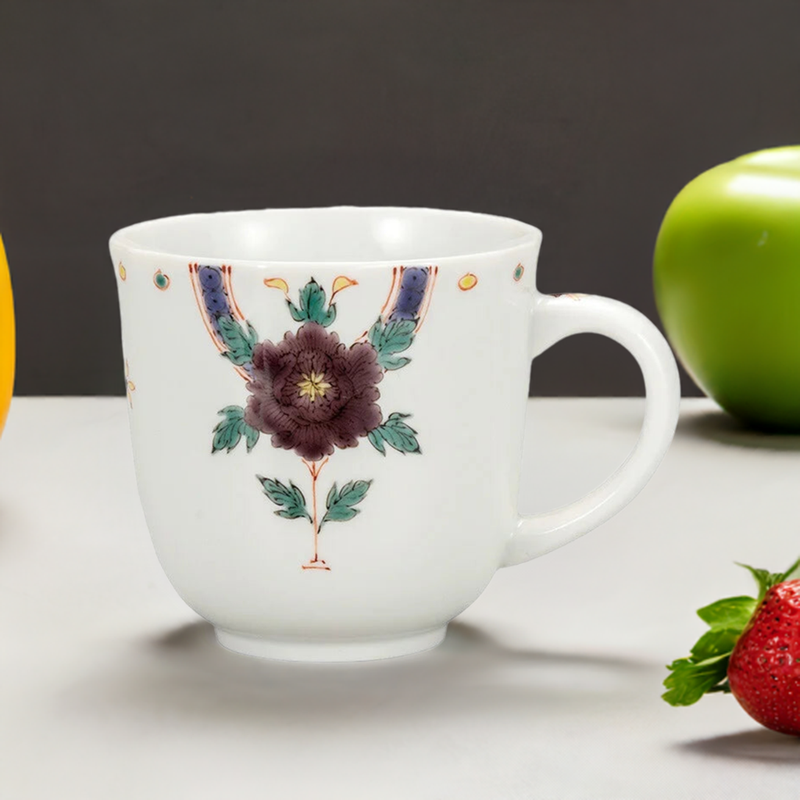 KUTANI JAPANESE MUG CUP PEONY MOTIF /GINSEN KLIN