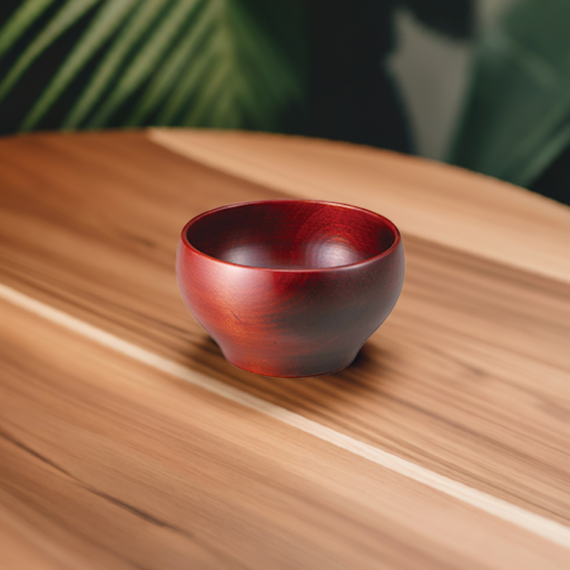YAMANAKA LACQUERWARE SAKURA ROUND BOWL RED(S SIZE)