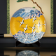 KUTANI WARE DECORATIVE PLATE THOUSAND CRANES /MASATO TANISHITO