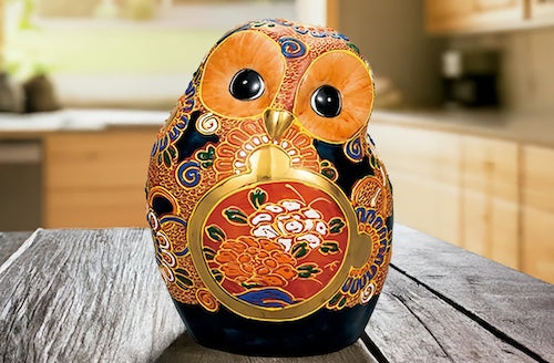 Kutani Lucky Mallet.Takasago Couple|Trditional Japanese Pottery