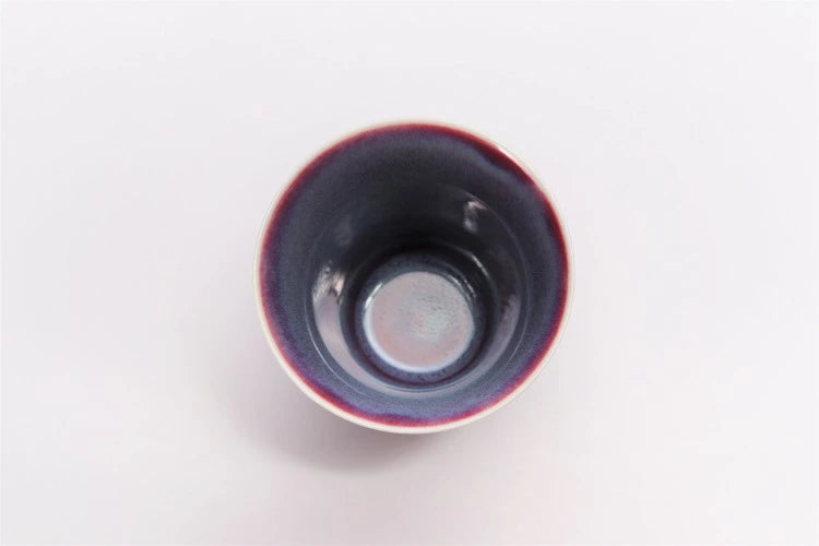 ARITA WARE TUMBLER RAINBOW CLOUDS TIERED SAKE CUP (WITH WOODEN BOX) /SHINEMON KILN