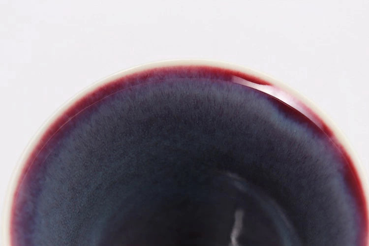 ARITA WARE TUMBLER RAINBOW CLOUDS TIERED SAKE CUP (WITH WOODEN BOX) /SHINEMON KILN