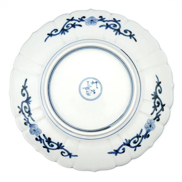 (IMPERIAL HOUSEHOLD PURVEYOR)KUTANI WARE LARGE PLATE “SEIKA HOJU KARAKUSA KACHO” / CHOZA YAMAMOTO