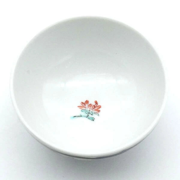 KUTANI WARE HALF SAKE SET (TOKKURI & SAKE CUPS) “PURPLE KOMON” / TAMEKICHI MITSUI