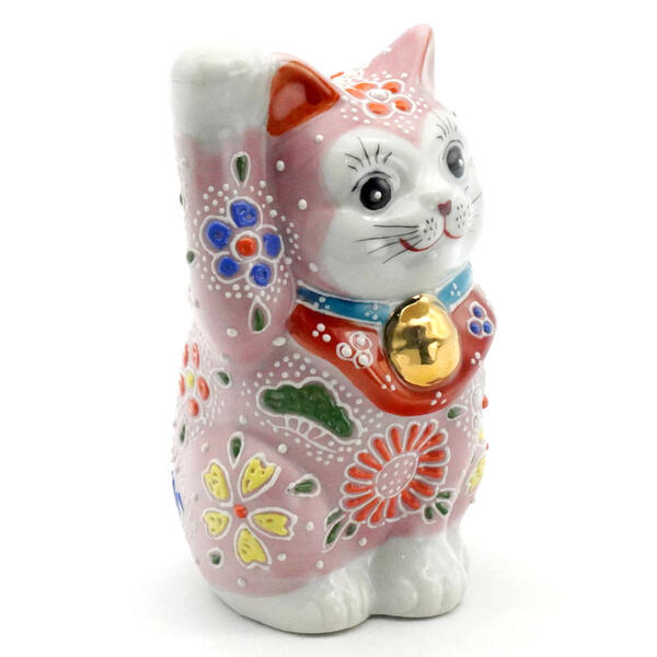 KUTANI JAPANESE LUCKY CAT(MANEKI NEKO) PINK-MORI