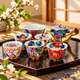 ARITA WARE GOLD-GILDED WISTERIA TEA SET / KINRYU KILN
