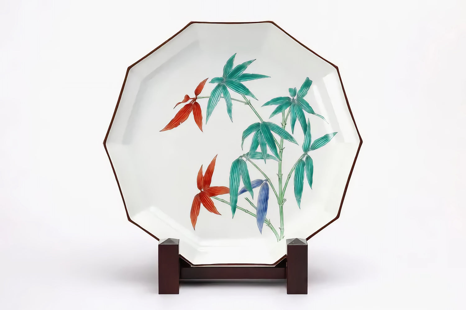 ARITA WARE “NIGOSHIDE BAMBOO DESIGN PLATE” – CREATED BY THE 15TH KAKIEMON