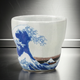 KUTANI WARE ROCK CUP THE GREAT WAVE OFF KANAGAWA BY HOKUSAI