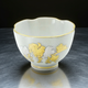 KUTANI WARE SAKAZUKI – PLATINUM GRAPE & WHITE AOCHIBU “MOON AND RABBIT” BY KINGYOKU NAKATA