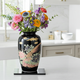 JAPANESE KUTANI PORCELAIN VASE PEONY AND GOLDEN PHEASANT DESIGN WITH BASE