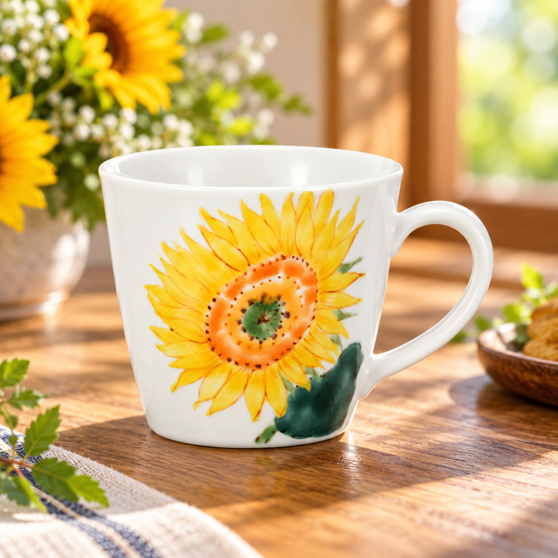 KUTANI WARE MUG CUP HIMAWARI