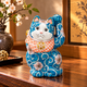 KUTANI WARE MANEKI NEKO LUCKY CAT – IROE ARABESQUE DESIGN