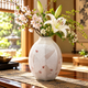 JAPANESE KUTANI WARE VASE – SILVER-DECORATED DANCING CHERRY BLOSSOMS