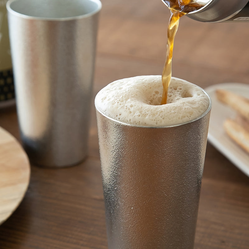 JAPANESE NOUSAKU BEER CUP – HANDCRAFTED TINWARE
