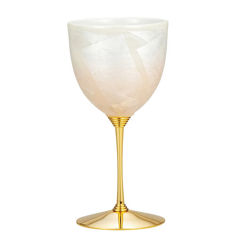 JAPANESE WINE GLASS KUTANI GINSAI ORANGE