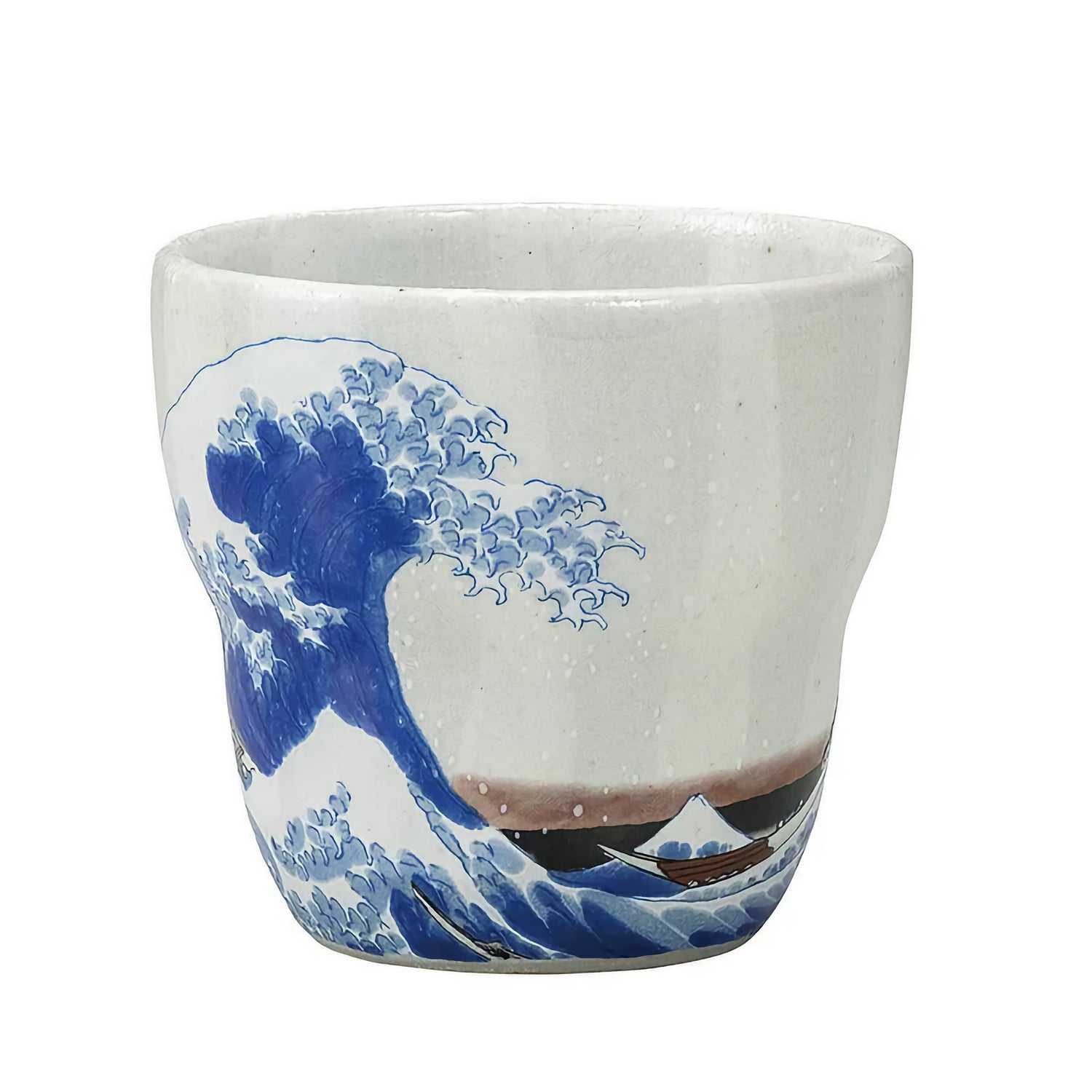 KUTANI WARE ROCK CUP THE GREAT WAVE OFF KANAGAWA BY HOKUSAI
