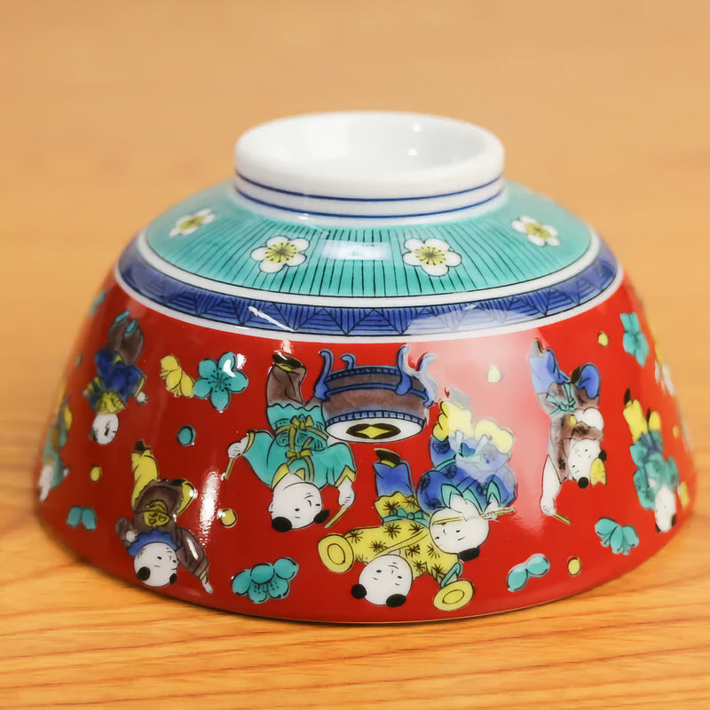 JAPANESE KUTANI PORCELAIN RICE BOWL – MOKUBEI STYLE BY SEIKOU KILN